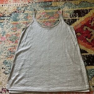 Vince Tank Top Gray Sleeveless Top Sequin Size M